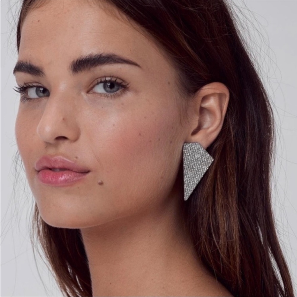 Robin Silver Crystal Earrings For Love and Lemons